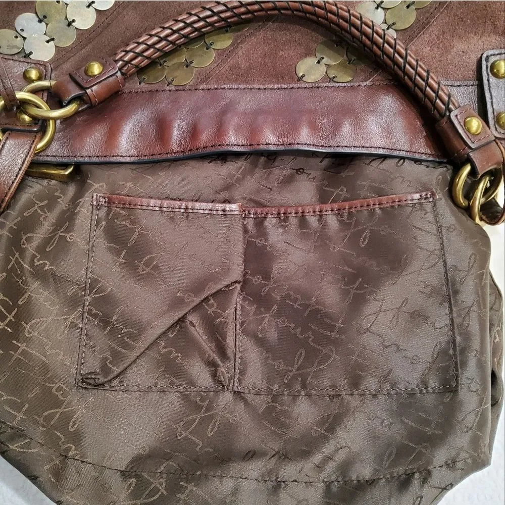 Fossil Fifty Four Whitney Suede Hobo Bag